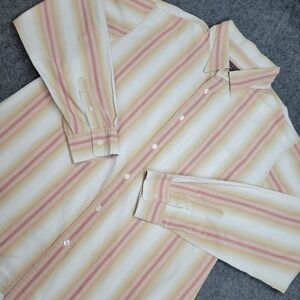 Lucky Brand Shirt Mens 2XL Multi‎ Striped Western Cowboy Rodeo Retro Americana